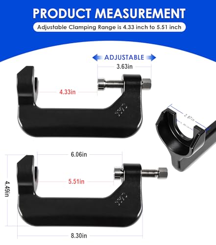 Yoursme 330S Propeller Puller for 1-1/4" Shafts, C-Clamp 330S Puller for Ski & Wakeboard & Surf Propellers, Adjustable Range 4.33"-5.51"