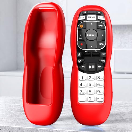 Case for DirecTV RC73 Remote Control, Remote Cover Compatible with DirecTV Controller, Silicone Battery Cover Skin Sleeve Red - color: Non-glow Red