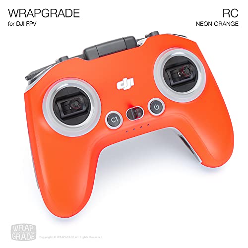 WRAPGRADE Skin Compatible with DJI FPV/DJI FPV Remote Controller 3 (NEON Orange) - color: NEON ORANGE