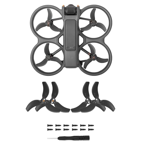 Avata 2 Propellers, 4Pcs Avata 2 Propellers Replacement, Low Noise Replacement Spare Blades Props for DJI Avata 2 Drone Accessories - color: Black