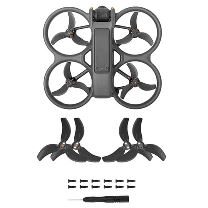 Avata 2 Propellers, 4Pcs Avata 2 Propellers Replacement, Low Noise Replacement Spare Blades Props for DJI Avata 2 Drone Accessories - color: Black