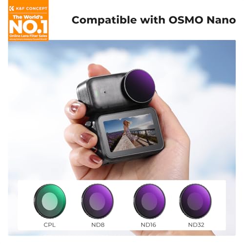 K&F CONCEPT ND CPL Filter Set for DJI Osmo Nano Vlogging Camera - style: ND8+ND16+ND32+CPL