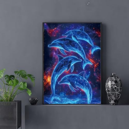 Dolphin 5D DIY Diamond Painting Kits for Adults Gem Art Kits - color: KM627-1