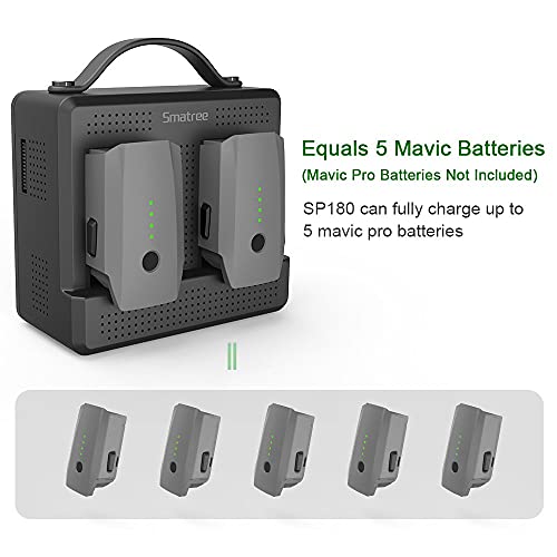 Smatree Mavic Pro Charging Station with Multi Battery Charger Compatible for DJI Mavic Pro/DJI Mavic Platinum Drone Intelligent Flight Battery