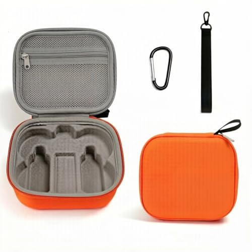 Carrying Case Bag for DJI Neo 2, Portable PU Leather Travel Small Storage Bag for DJI Neo 2 Drone and Batteries Accessories, Only Bag (Orange) - color: Orange