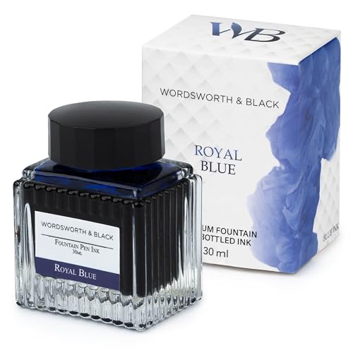 Wordsworth & Black Fountain Pen Ink Bottle, 30ml, Blue, Smooth - color: Blue
