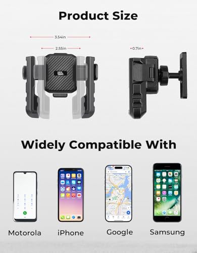 KEMIMOTO Magnetic Golf Cart Phone Holder, Tractor Phone Mount