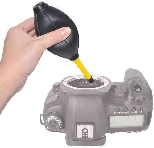 Dust Cleaner Kit Strong Cleaning Air Blower + Soft Brush Blower for Camera & Camcorder, Lens, LCD Screens, etc + Microfiber Cloth