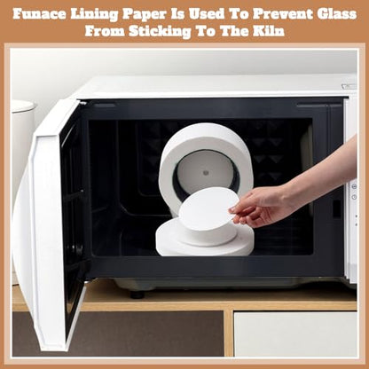 Tujoe 1 Pc Large Microwave Kiln for Pottery with 50 Pcs Paper
