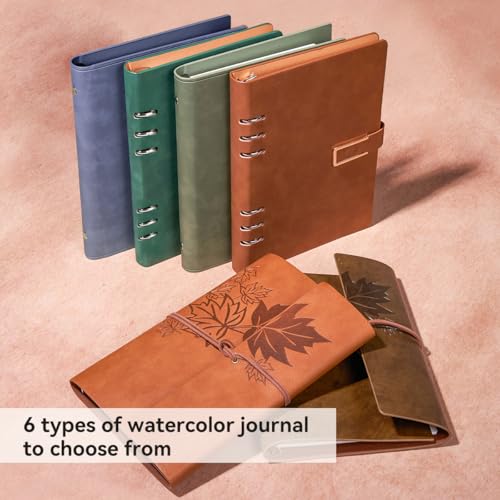 Lightwish Watercolor Sketchbook,100% Cotton 300gsm/140lb Cold Press - color: Hard Shell Blue