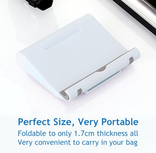 Cell Phone Stand, Desktop Holder for Smartphones, Phones & Tablets (White) - color: White