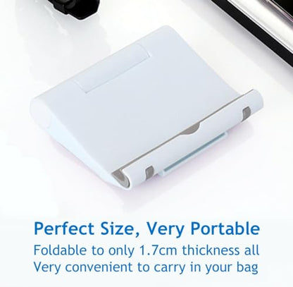 Cell Phone Stand, Desktop Holder for Smartphones, Phones & Tablets (White) - color: White