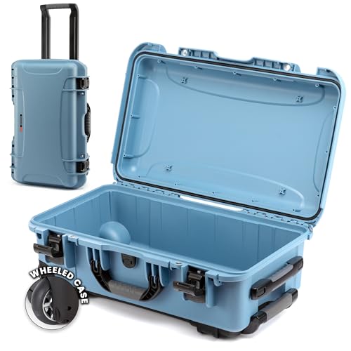 NANUK 935 Hard Camera Case (Empty), Waterproof Wheeled Hard Case, Carry-On - color: Cyan, style: Empty