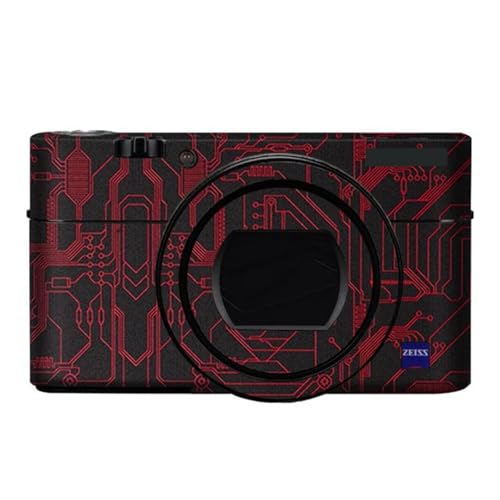 Anti-Scratch Camera Cover Skin Sticker for Sony RX100VI RX100VII Camera Protector Film Skin Decals RX100M6 RX100M7(Circuit Red) - color: Circuit Red