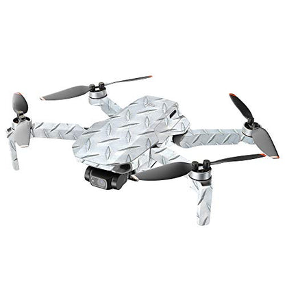 MightySkins Compatible With DJI Mini 2 Portable Drone - Diamond Plate | Protective, Durable, and Unique Vinyl Decal wrap cover | Easy To Apply, Remove, and Change Styles | Made in the USA - color: Diamond Plate