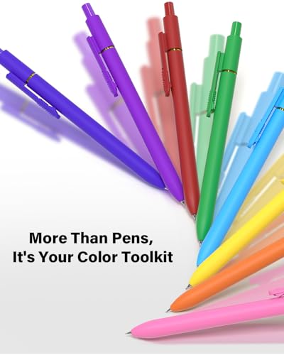 inkipen Colorful Gel Pens, 0.5mm Fine Point, 8 Pack - color: Dopamine Blue Ink -8pack