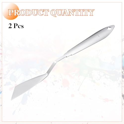 HARFINGTON 2pcs Palette Knife Painting Tool 8.39" Stainless Steel Silver