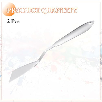 HARFINGTON 2pcs Palette Knife Painting Tool 8.39" Stainless Steel Silver