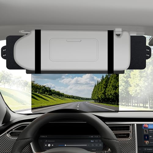 Veharvim Sun Visor Extender for Car (Polarized, UV400, PC Lens, 2 Side Sunshade), Car Visor Extender Sun Blocker, Visor Extender Attachment, Anti-Glare for Safe Driving