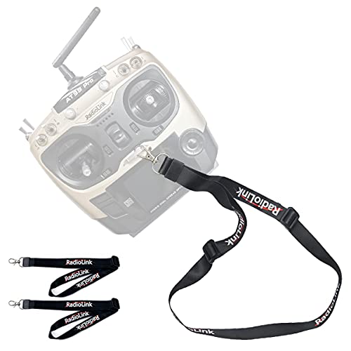 Eighteenup Radiolink 2 Pcs Adjustable Strap Lanyard for Universal RC Transmitter Neck Sling Belt Hook Mount Lanyard for DJI FPV Controller Accessories, Black, Small