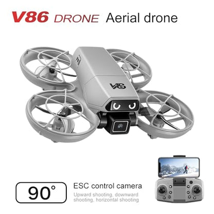 Drone with HD Camera Indoor Mini RC Quadcopter Drones for Adults - color: Black + 2 batteries