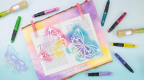 Marabu Art Crayon Shimmer Bundle – 9 Radiant Colors, Watercolor Crayons for Stunning Effects & Blended Artwork