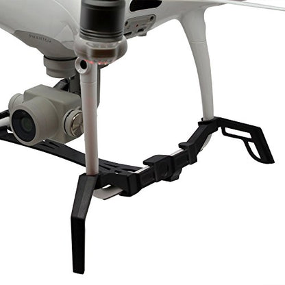 SSE Landing Gear Stabilizers + Camera Gimbal Guard for DJI Phantom 4 Advanced, Advanced+ & DJI Phantom 4 PRO, PRO+ (Black)