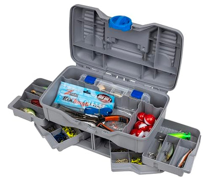 Flambeau Outdoors NextGen 4/0 Tackle Box, 4 Pivot Trays, 25-Piece Kit, Gray - size: Medium - With Tackle Kit - Light Gray