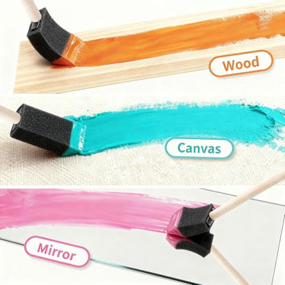 36 Pcs Foam Paint Brushes Set, 1"&1.5", for Painting, Staining, Varnish - size: 36PCS 1"&1.5"
