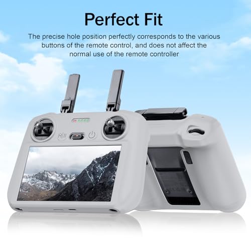 RC 2 Protective Silicone Cover for DJI RC2 Drone Remote Controller, Anti-Glare Screen Shade & Shockproof Case Controller Accessories,Compatible with Mini 5 Pro/Mini 4 Pro/Air 3S/Mavic 4 Pro - color: Grey, style: RC2 Remote Controller