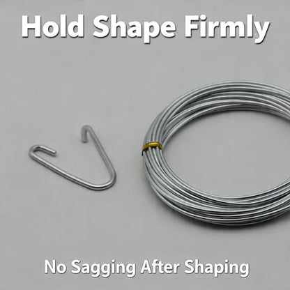 Aluminum Wire, Wire Armature, Bendable Metal Craft Wire for Making Dolls Skeleton DIY Crafts (12Gauge(2mm), Silver)
