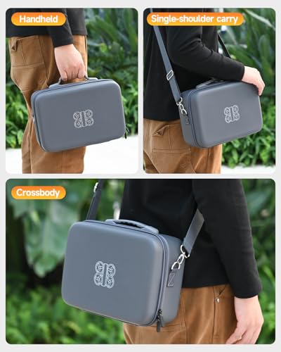 LKTOP Carrying Case for DJI Neo 2 Fly More Combo, Portable PU Leather Shoulder Bag, Waterproof Storage Bag with Adjustable Strap for DJI Neo2 Drone, RC-N3/N2 Remote Controller, Battery, Charging Hub