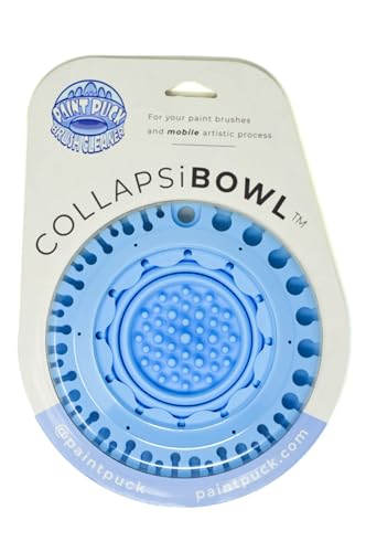 Paint Puck CollapsiBowl Paint Brush Cleaner Rinse Cup, Blue - color: Blue, size: Collapsible