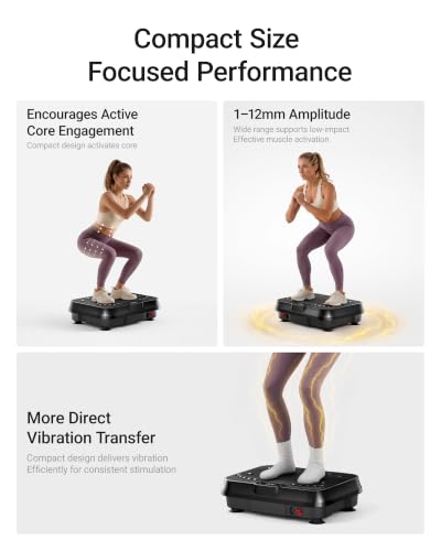 Vibration Plate Exercise Machine Vibrate Platform Full Body Skaking Fitness - color: Jet-Black