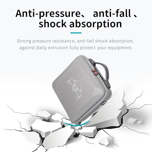 Hard Carrying Case for Dji Mini 4 Pro (with RC2 Controller), Gray Waterproof PU Portable Shoulder Bag and Handbag 2 in 1