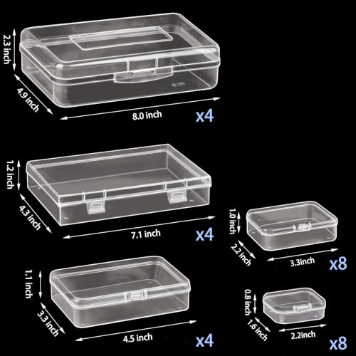 Clear Small Plastic Storage Containers with Lids, 28 Pack - size: 5 Size 28 Pcs