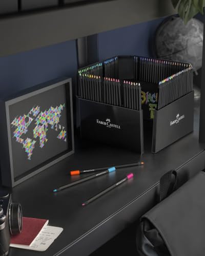 Faber-Castell Black Edition Colored Pencils, 100 Count, Storage Sleeve