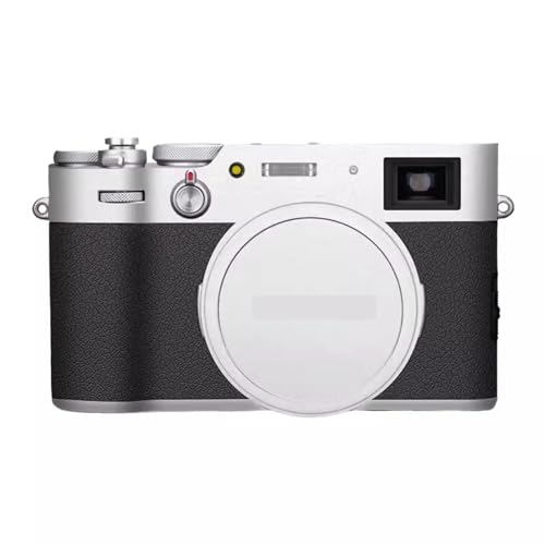 Camera Skin Wrap Anti-Scratch Sticker Coat Vinly Protective Film Body Protector Decals Cover for Fujifilm X100VI X100 VI(Silver+Leather Black) - color: Silver+Leather Black