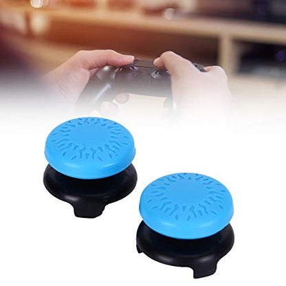 ASHATA 2Pcs Thumbstick Extender for 3D Texture Thumb Grip Stick Joystick Thumbstick for 5 Controller (Blue) - color: blue