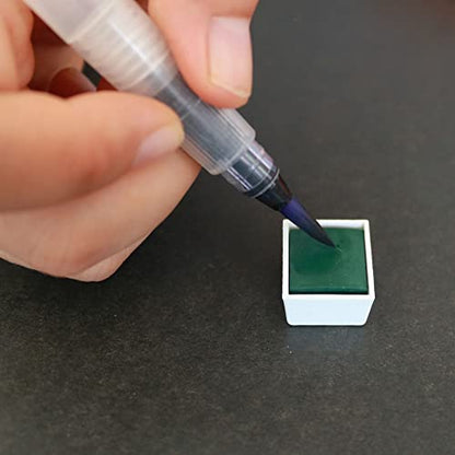 FCLUB 12PCS Refillable Empty Watercolor Half Pans, 2ml - color: White, size: 12 Pieces 2 ml Half Pans