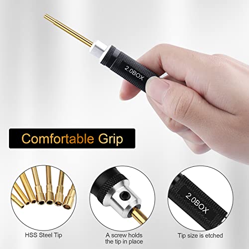 RC Tools Kit 7Pcs Hex Nut Screwdriver Set w/5.0/4.5/4.0/3.5/3.0/2.5/2.0 Box - color: Gold