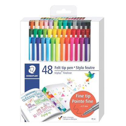 STAEDTLER Fineliner triplus Writing Pens - 48 Count Fiber Tip Pens - style: 48 Colors