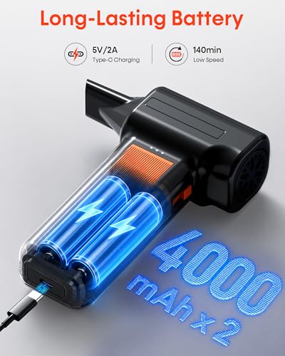 250000RPM Electric Air Duster for Keyboard: One Blow Clears Dust and Crumbs