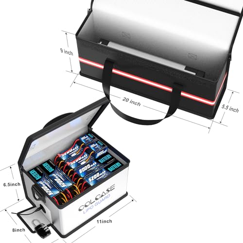 COLCASE Large Lipo Safe Bag and Ebike Battery Bag Combo Storage for Lipo and Ebike Batteries