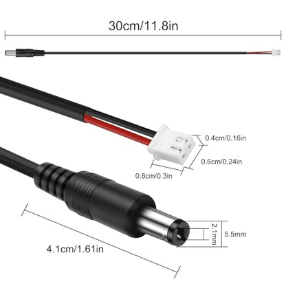 MEIRIYFA DC5521 Male to XH2.54 2Pin Terminal Power Cable 4Pcs