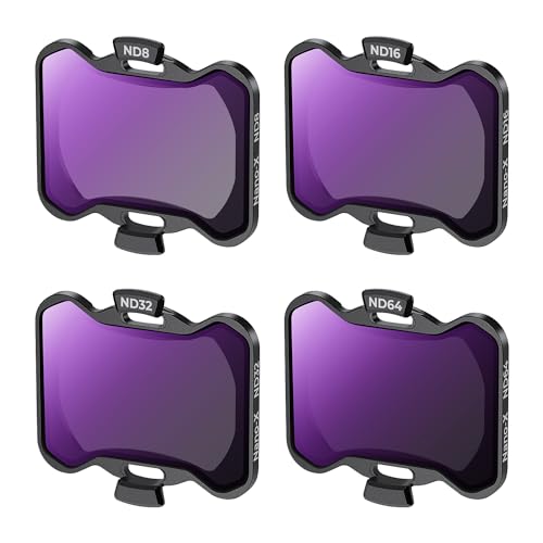 K&F CONCEPT Upgrade 4Pack ND Filter Kit Compatible with DJI Avata 2, ND8 ND16 ND32 ND64 Neutral Density Filters Drone Lens Accessories, Multi-Coated HD Optical Glass/Gimbal Safe - style: ND8+ND16+ND32+ND64