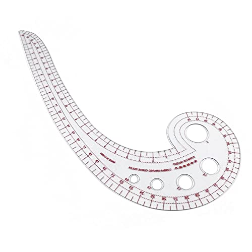 DIY Sewing Ruler, 2PCS/Set Comma-Shaped Curve Ruler, French Curve Ruler for Pattern Making, Drafting Clothes Sleeves for Beginner Tailor Designers Teaching