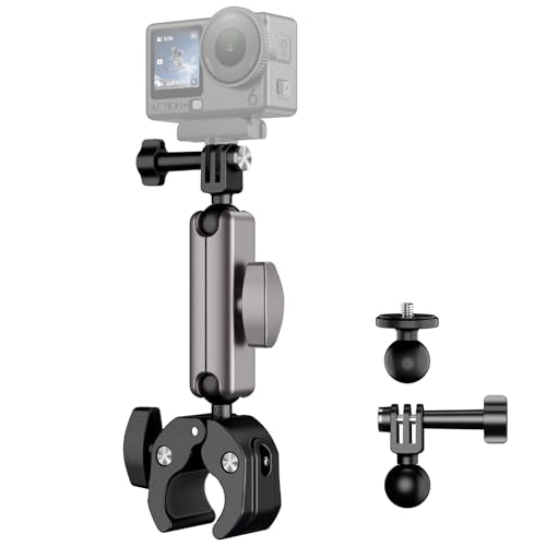 TiMOVO Super Clamp Camera Mount for Bike/Motorcycle with Dual Ball Head