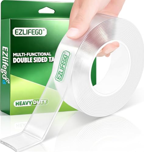 EZlifego Heavy Duty Invisible Bond Nano Double Sided Mounting Tape, 16.5FT - size: 16.5 Feet