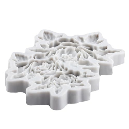Peony Flower Polymer Clay Molds Peony Flower Leaf Silicone Mold - color: Style I